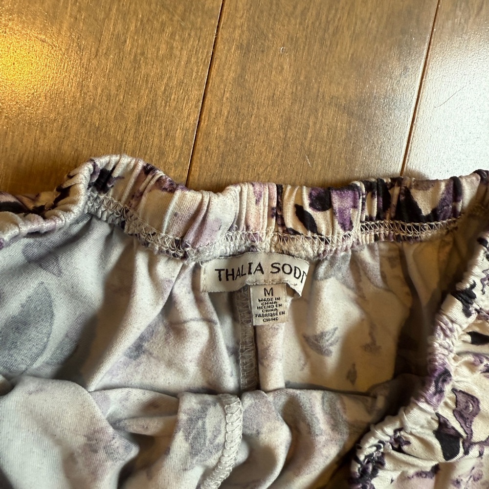 Thalia Sodi Purple Floral Lace Sleep Shorts - Picture 2 of 3